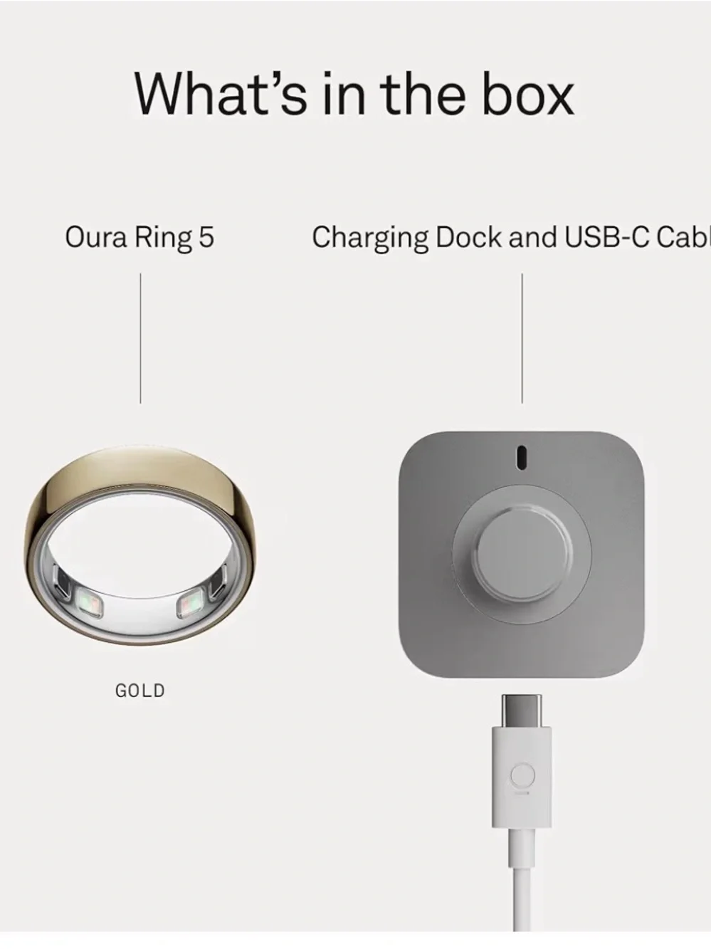 Oura 5 Smart Ring in Gold Size 7